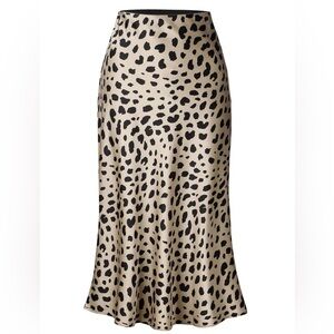 Leopard Print Midi Skirt